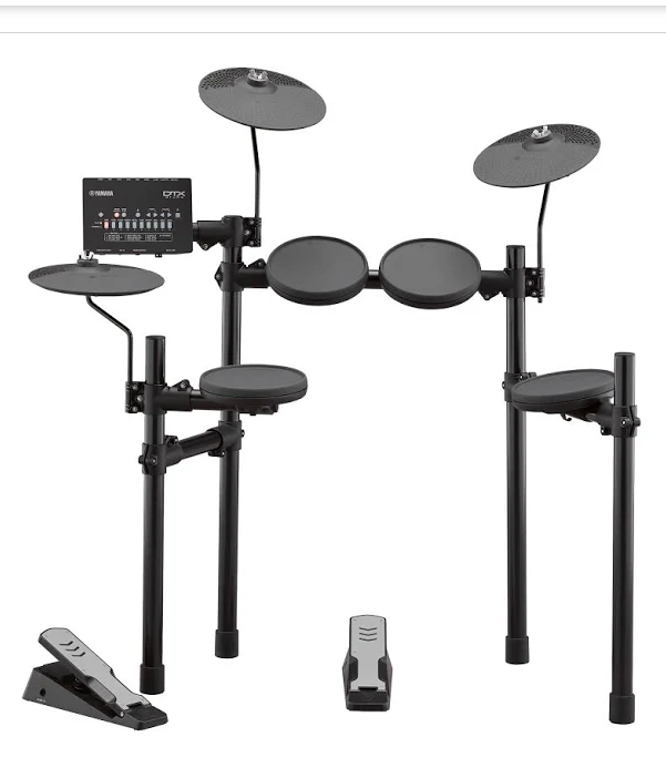 The DTX402 series was created to help beginning drummers build skills quickly through a fun, interactive experience. Its quiet design and improved pads create genuine playability and make practicing enjoyable. The DTX402 series includes 10 kits, 10 songs and 10 training functions that cover popular genres of music