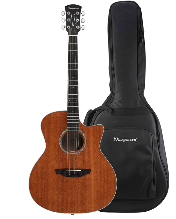 ORANGEWOOD GUITARS Rey-M Grand Auditorium Cutaway Layered Mahogany Top 41 Inches Acoustic Guitar