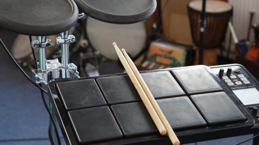electronic drum pad, drum sticks, music, drums, musical instrument, instrument, rehearsal room, modern, technology, closeup, electronic drum pad, drum sticks, drum sticks, drum sticks, drum sticks, drums, drums, drums, drums, drums